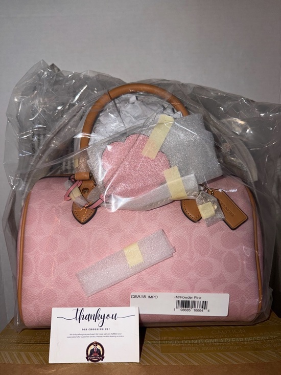 Coach Handbags - New 2026 Coach Powder Pink Medium/Regular Rowan Bag w/Charms CEA18